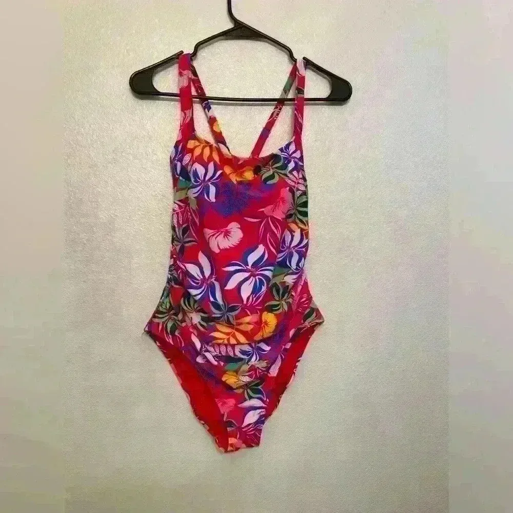 Caribbean Joe Women’s Swimsuit One-Piece Tropical‎ Print Size 14 - Image 2