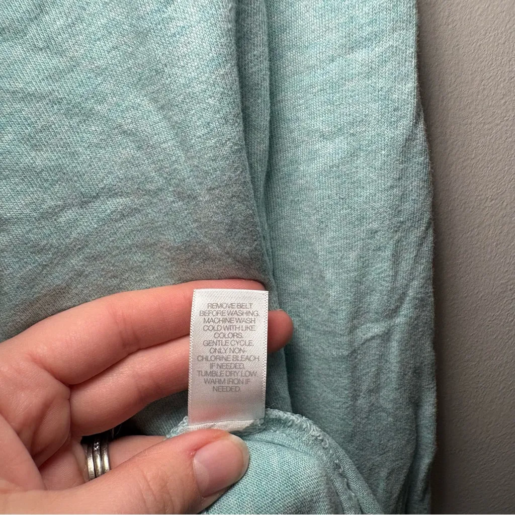 J. Jill Pure Jill Womens Sleep Modal Robe Belted Pockets Long Teal Blue X Large Size XL - Image 7