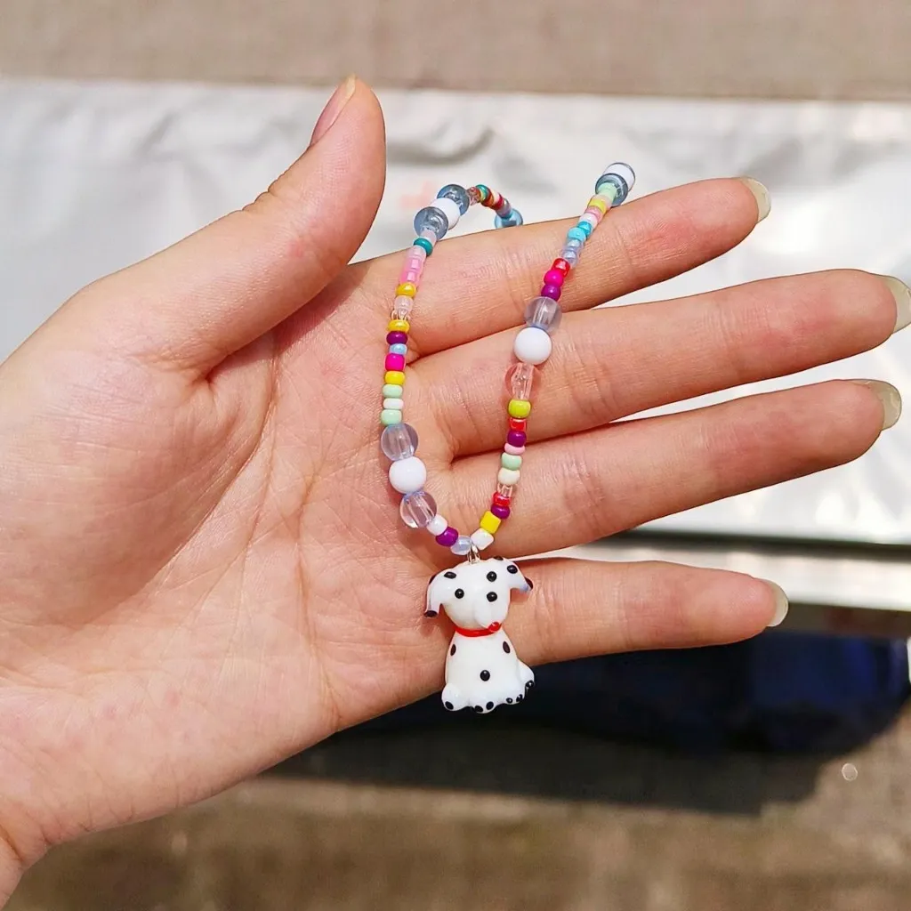 Colorful dog bead necklace - Image 5