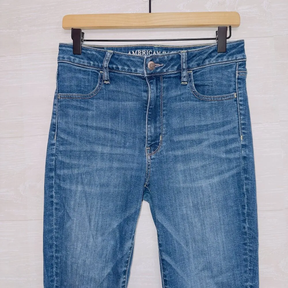 American Eagle Women's Super Stretch Medium Wash Super Hi Rise Jegging Jeans 6 - Image 3