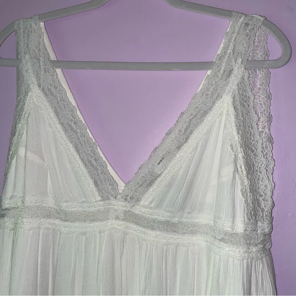 NEW Hayson Size L White Lace Trim Babydoll Tank Top 90s Y2K Cottage Fairy Size L - Image 2