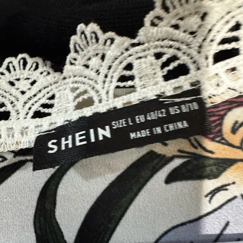 SHEIN Black and White Long Sleeve Flutter Sundress - Image 2