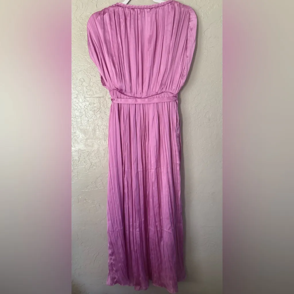 Hatch Maternity Women’s THE WINSLET PLEATED MAXI Dress Size 0 Orchid Mauve Pink - Image 13