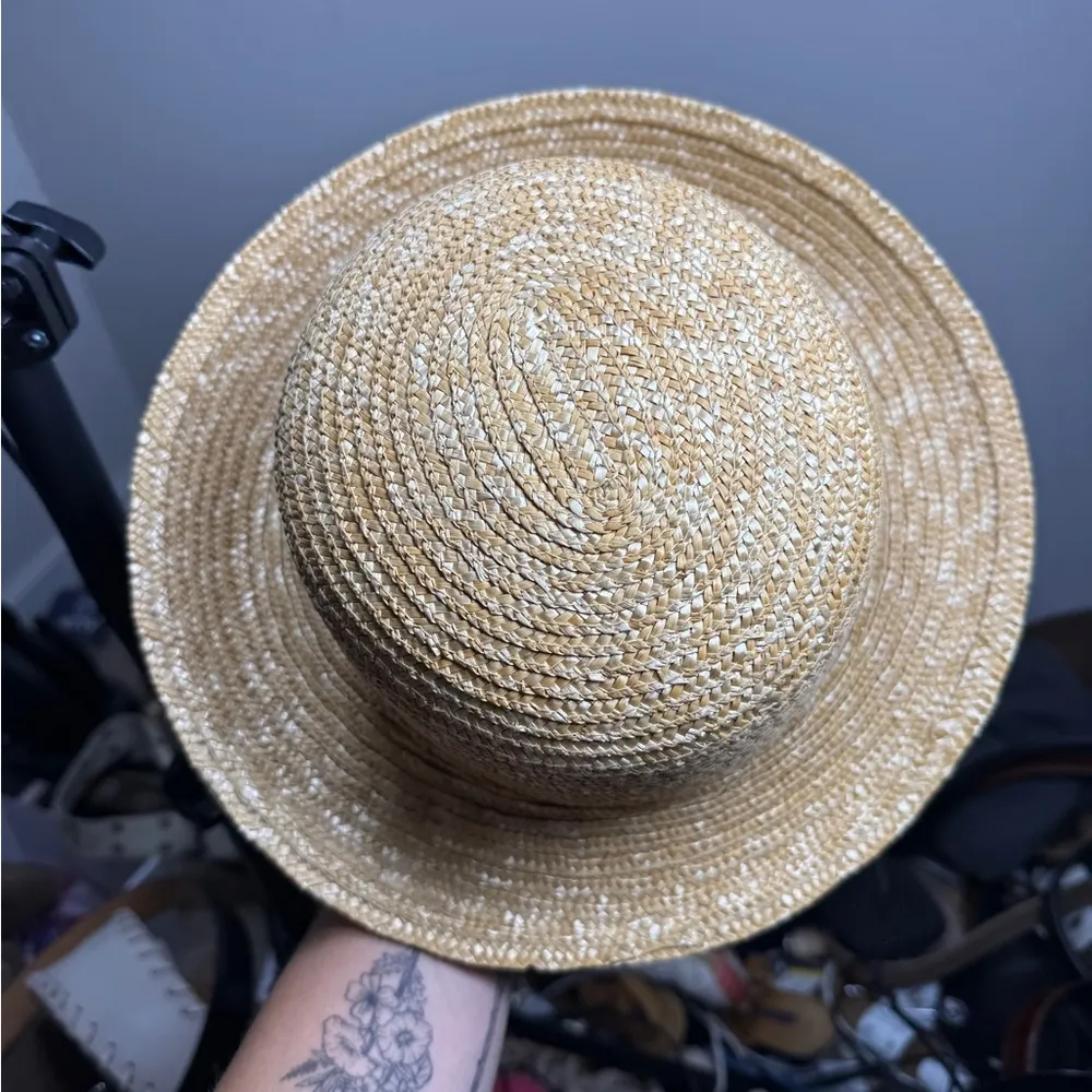 G.H. Bass Structured Woven Straw Hat Tan - Image 4