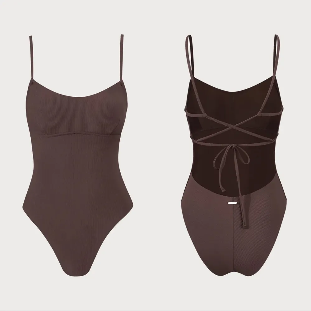 Berlook Coffee Ribbed Cross Back One - Image 7