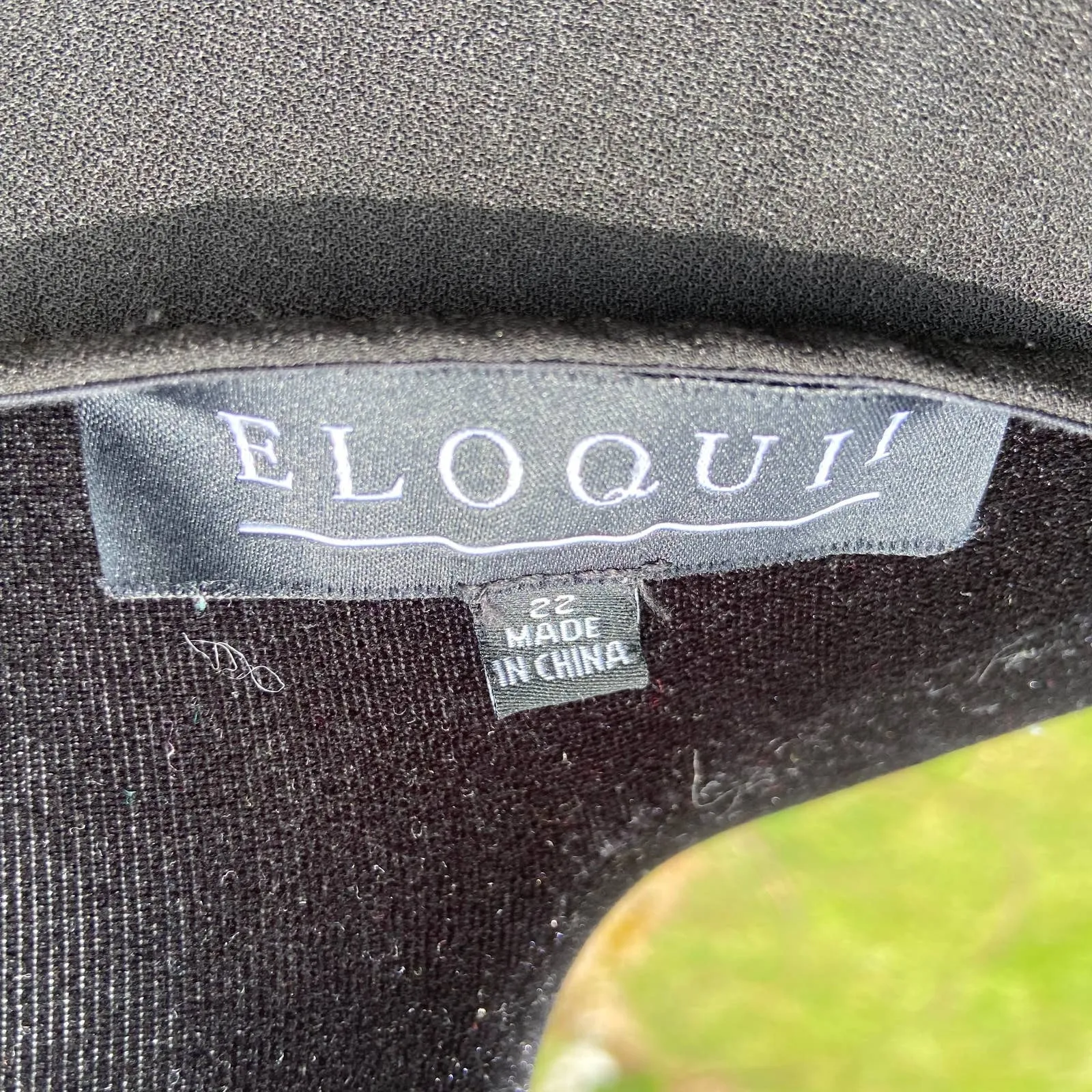 Eloquii Womens Blouse Size 22 Short Sleeve Black Pleated Hem Work Office‎ Top - Image 5