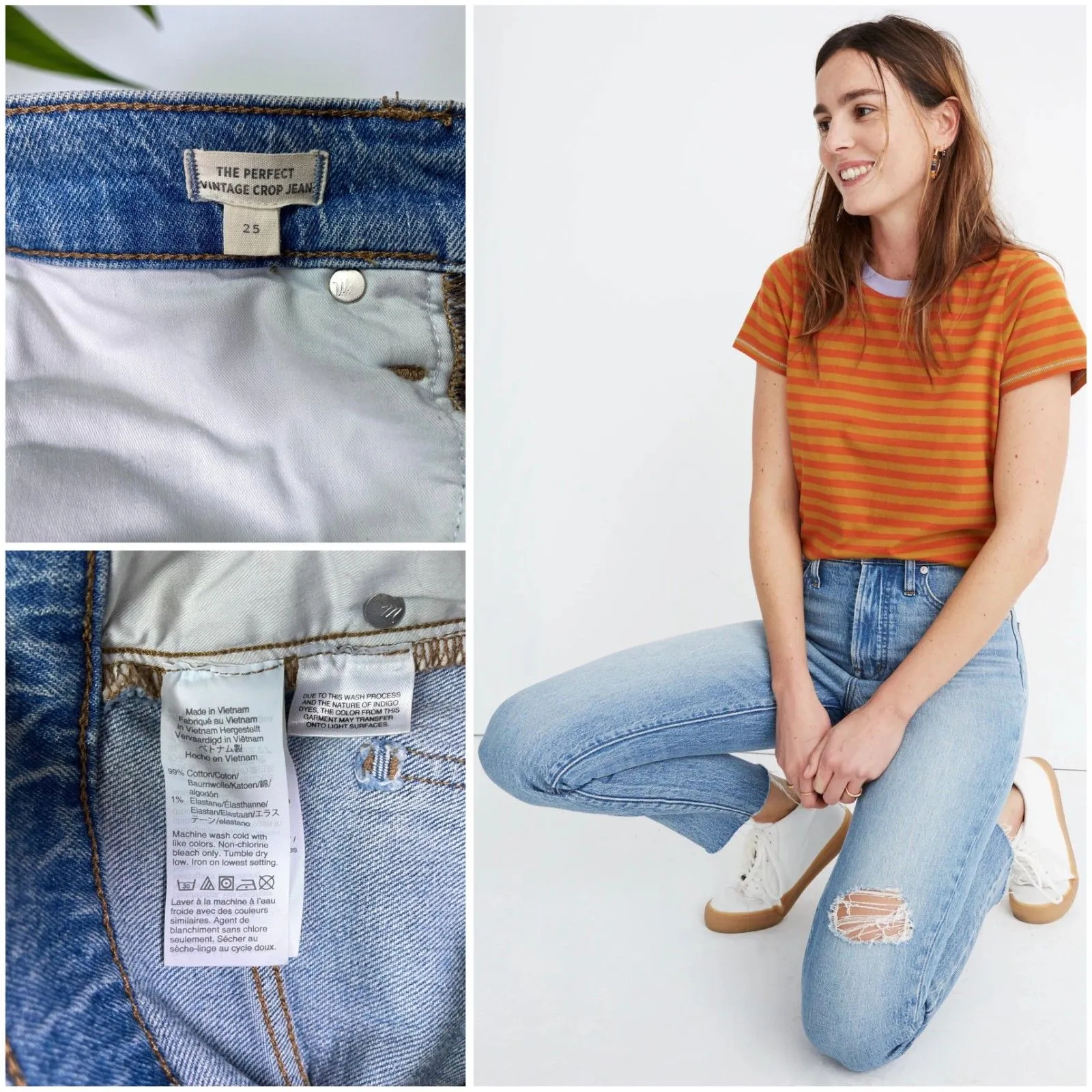 Madewell Perfect Vintage Crop Jean in Rosabelle Wash: Comfort Stretch - Image 10