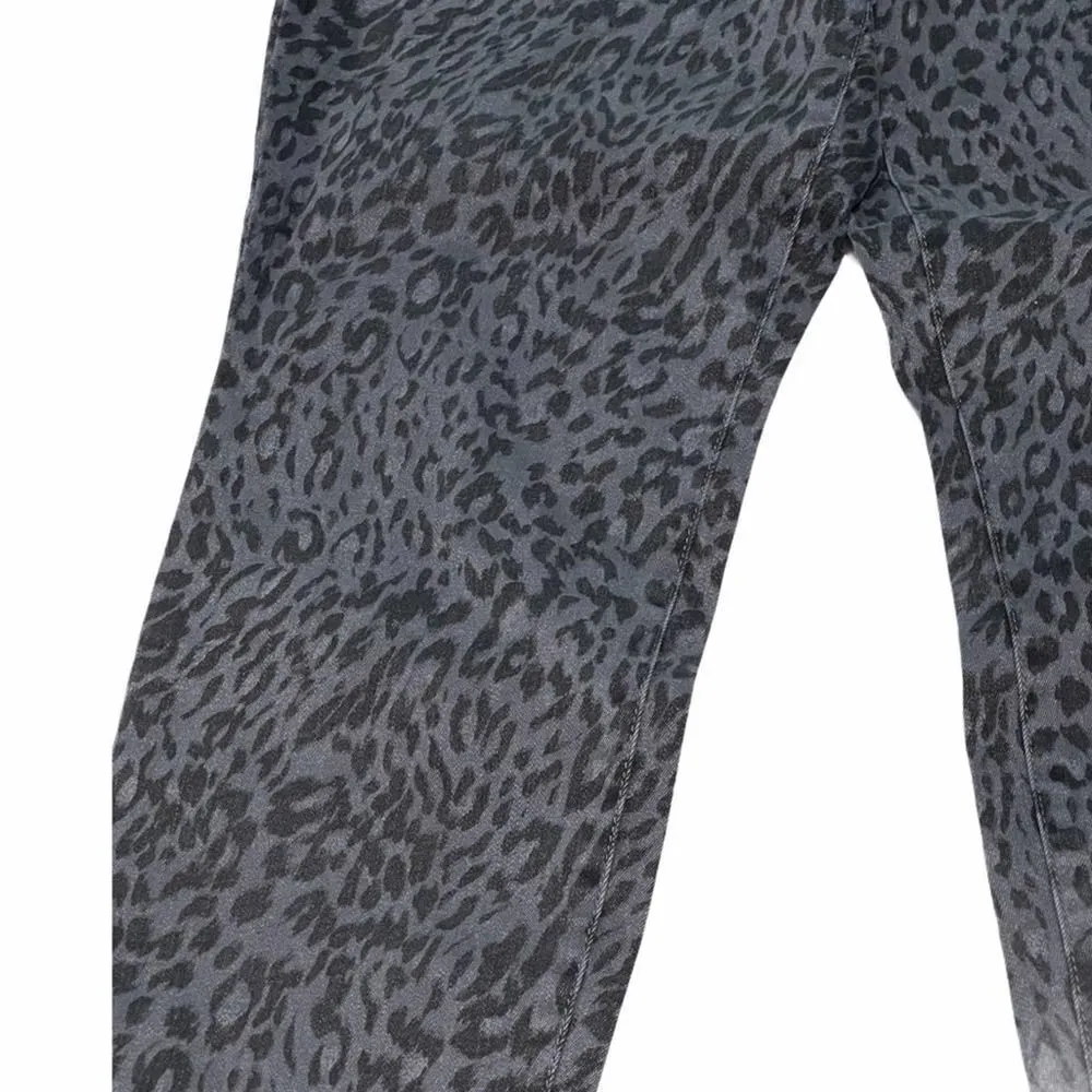 Style & Co Wild Puma Skinny Curvy Jeans Animal Print‎ Colored Denim Black Gray 4 - Image 8