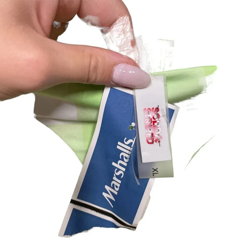 Solid & Striped Lime Green White Plaid Gingham Reversible Bikini‎ Bottom Size XL - Image 8