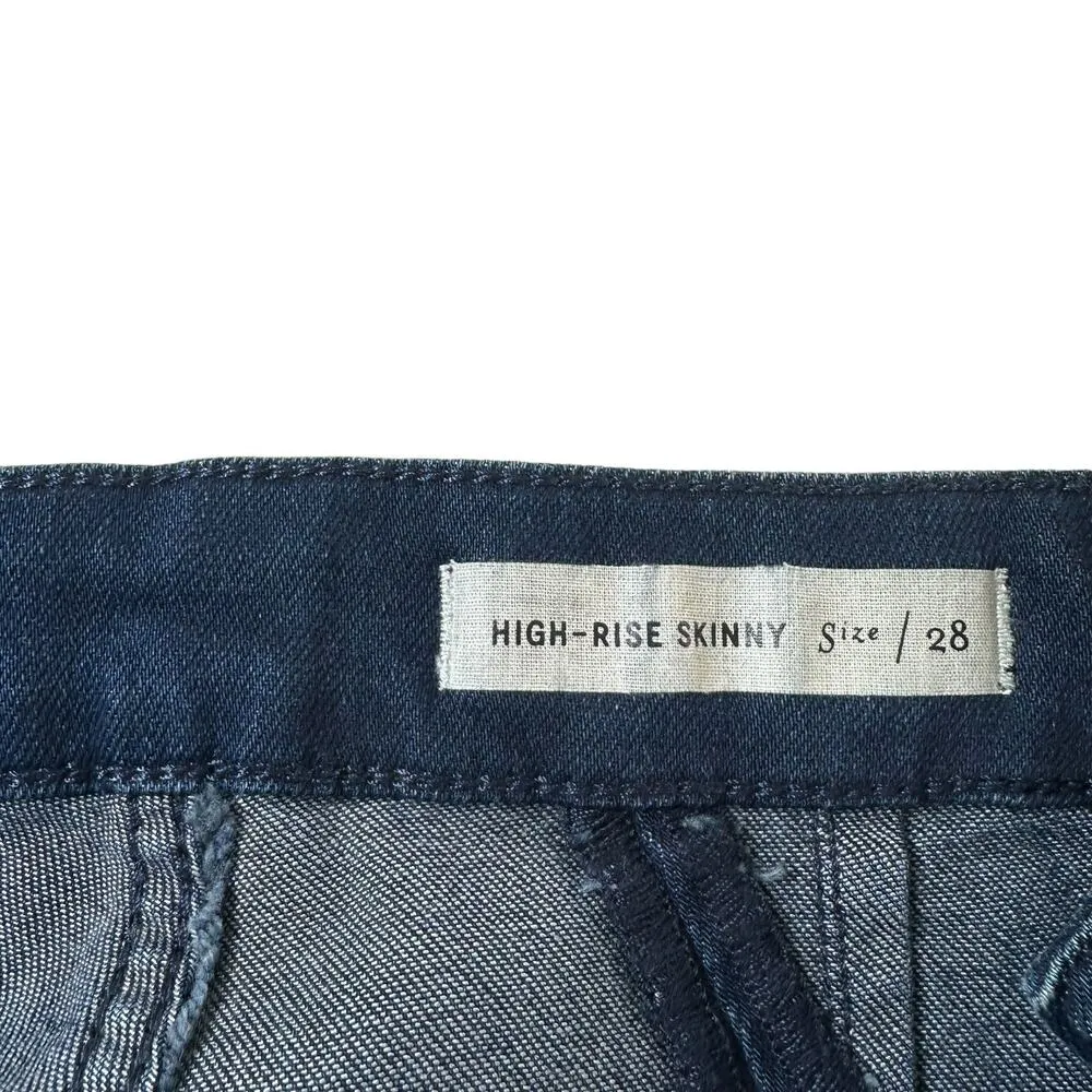 Pilcro & the Letterpress Blue Anthropologie Split Hem Ankle Jeggings 28 | 29-16 - Image 8