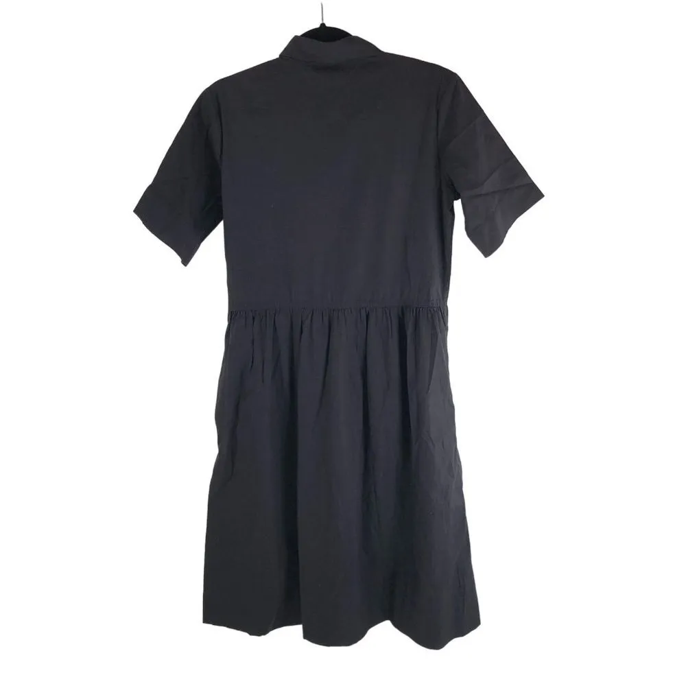 Everlane The Parklet Shirtdress Cotton Short Sleeve Collar Black Size 0 - Image 6