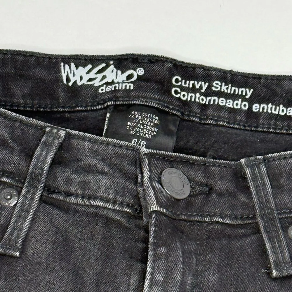 Mossimo Women’s Black Mid Rise Curvy Skinny Stretch Jeans 6/28/R New! - Image 3