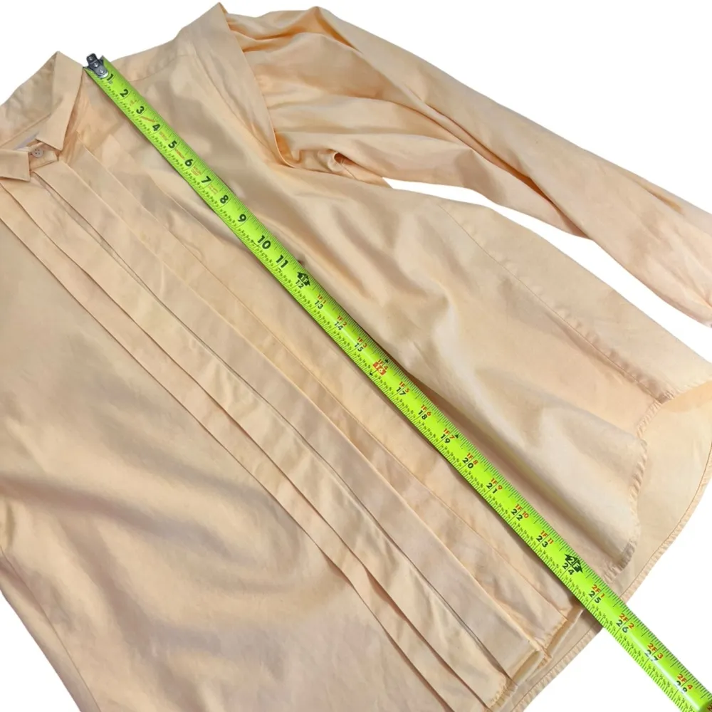 Vintage Liz Claiborne Pale Yellow Pleated Blouse - Image 9