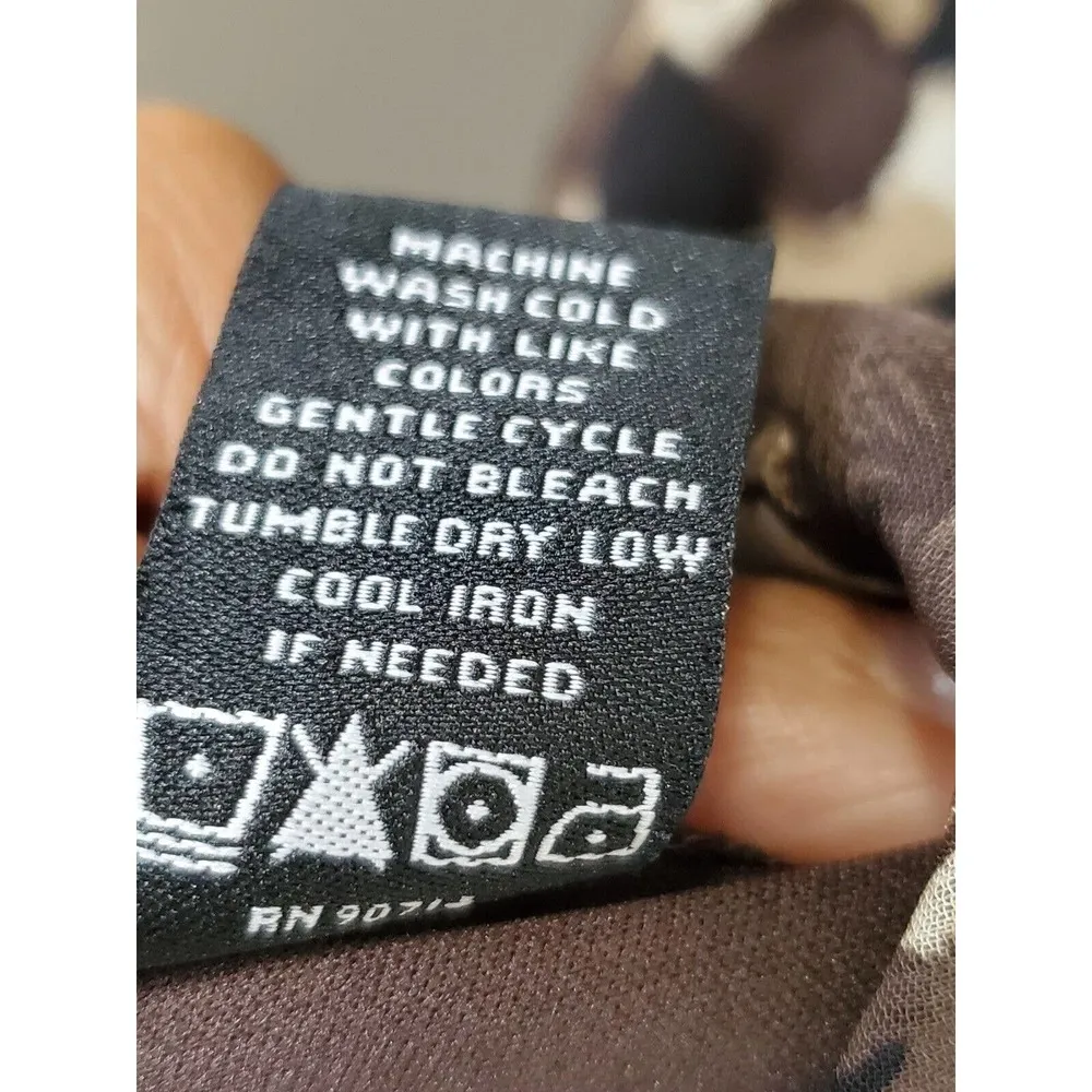 Womens Brown Black 100% Polyester Round Neck Sleeveless Knee Length Dress 10 - Image 9