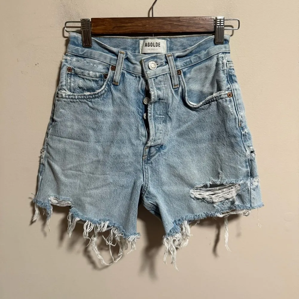 AGOLDE Riley Short in Groove- Size 23 - Image 4