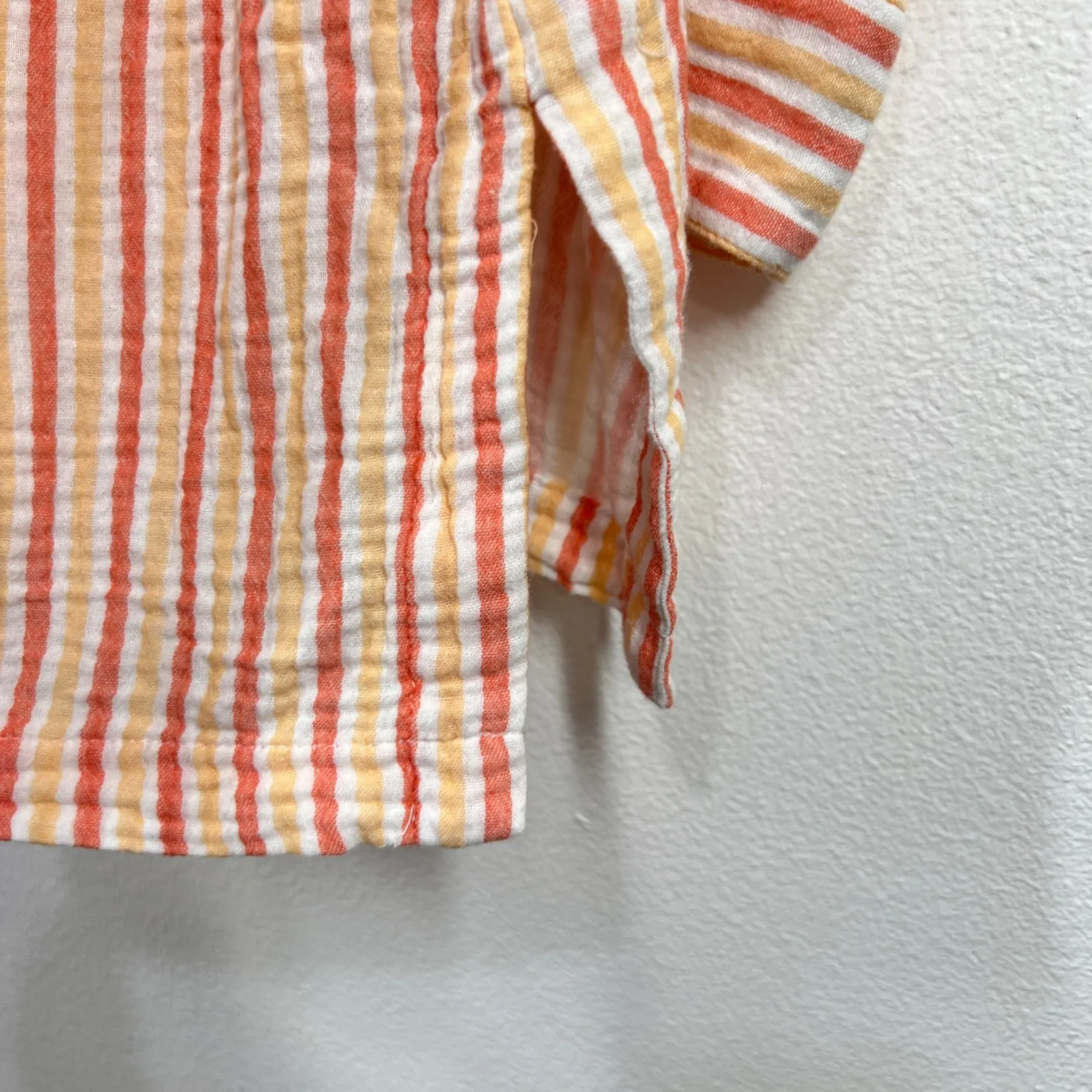 Soft Surroundings Button Down Shirt Striped 100% Cotton Long Sleeve Top Size 3X - Image 7