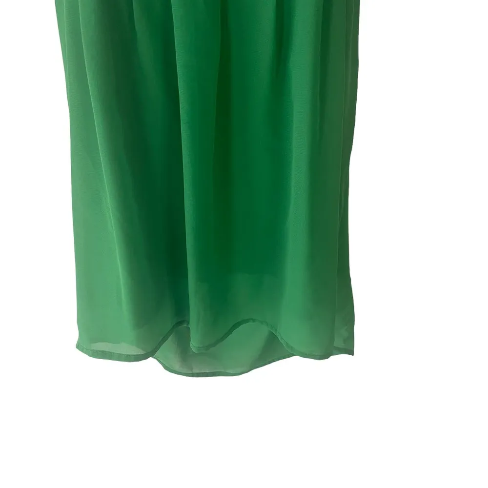 Honey‎ Punch Size Small Green Chiffon Blouse - Image 3