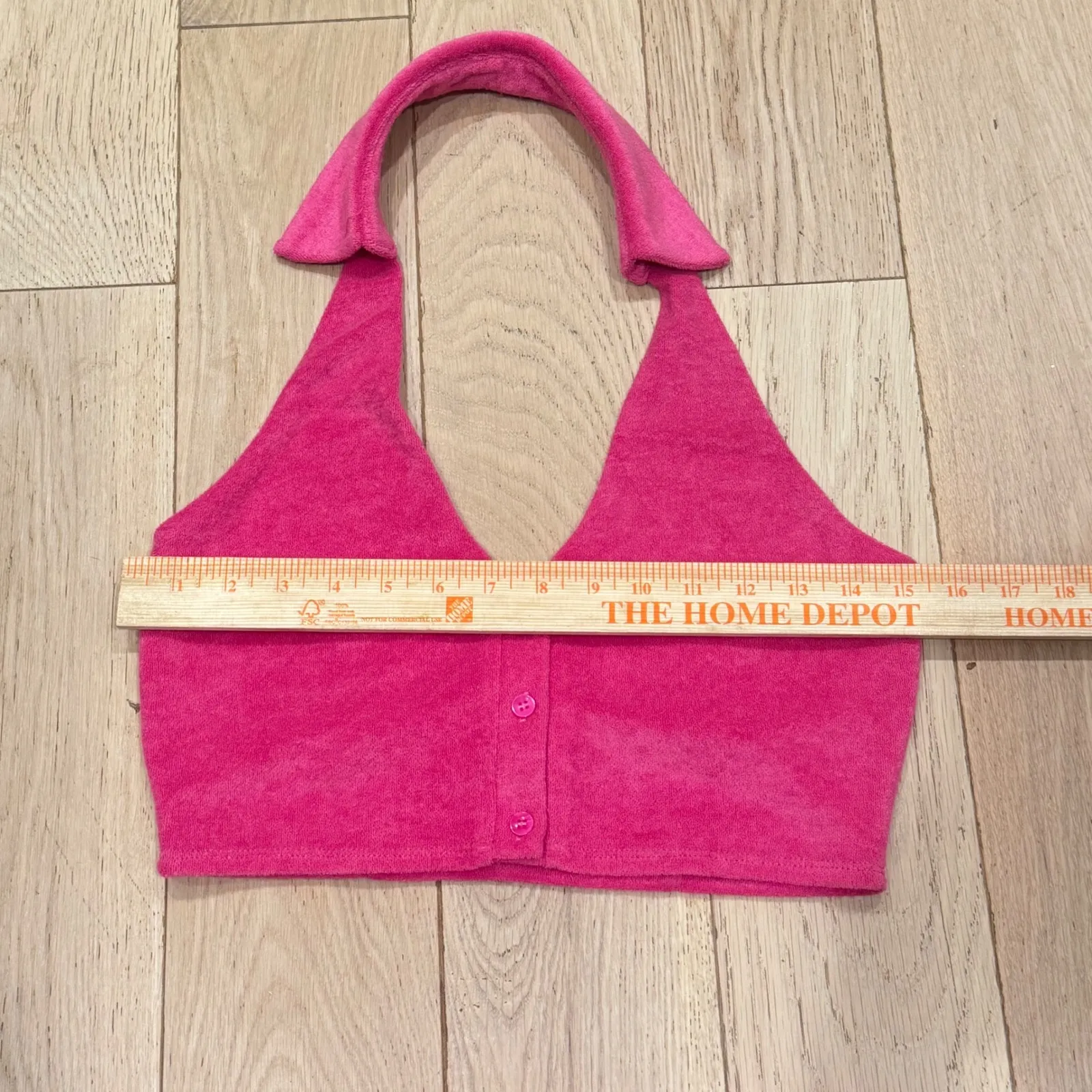 Lovers and Friends Pink Terry‎ Cloth Halter Top Miley Mini Skirt Set, Size S - Image 5