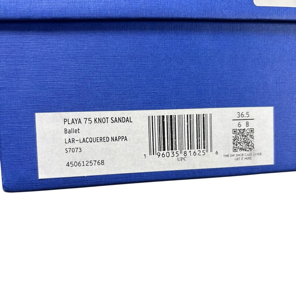 Stuart Weitzman  Playa 75 Knot Sandal Womens 6 Pink Square Toe Spool Heel S7073 - Image 11
