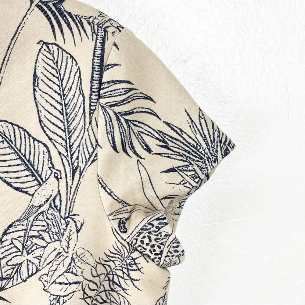 J. McLAUGHLIN Ariana Animal Tropical Print Lined Short Sleeves Dress, Size 6 - Image 6