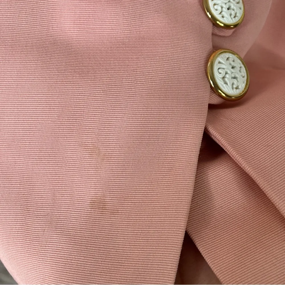 Betsy's Things | Vintage Pink Button Front Short Sleeve Dress Circa 1980s USA Size 6 - Image 7