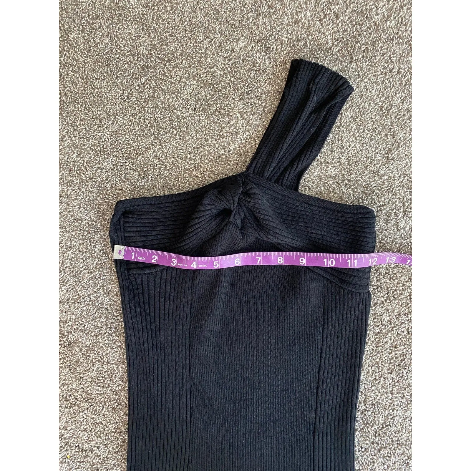 Petal + Pup Halle One Shoulder Black Midi Dress – Size S - Image 5