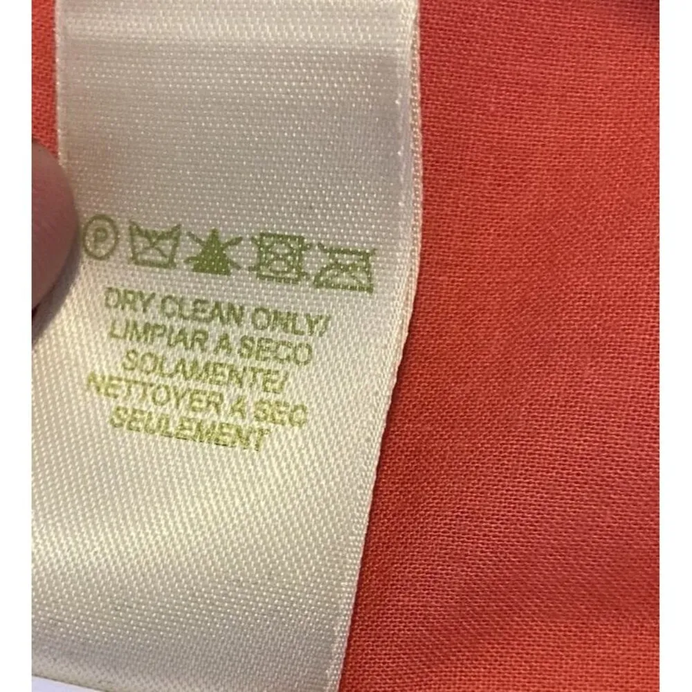 Sigrid Olsen Womens Linen Jacket Coral Pink Lined Blazer Size 16 Office Career - Image 11