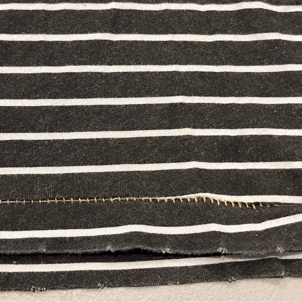 Current/Elliott Reverse Oakland Black & White Stripe Knit Tee Dress size Large - Image 9