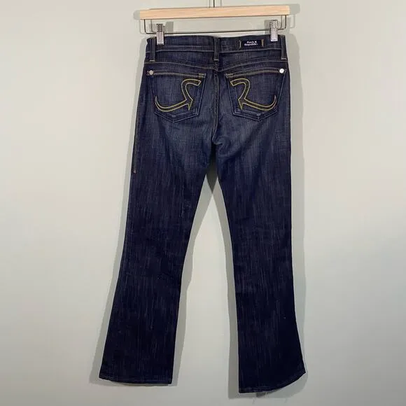 Vtg Y2K Rock & Republic Women's Low Rise Boot Cut Pocket Logo Jeans Size 24 - Image 2