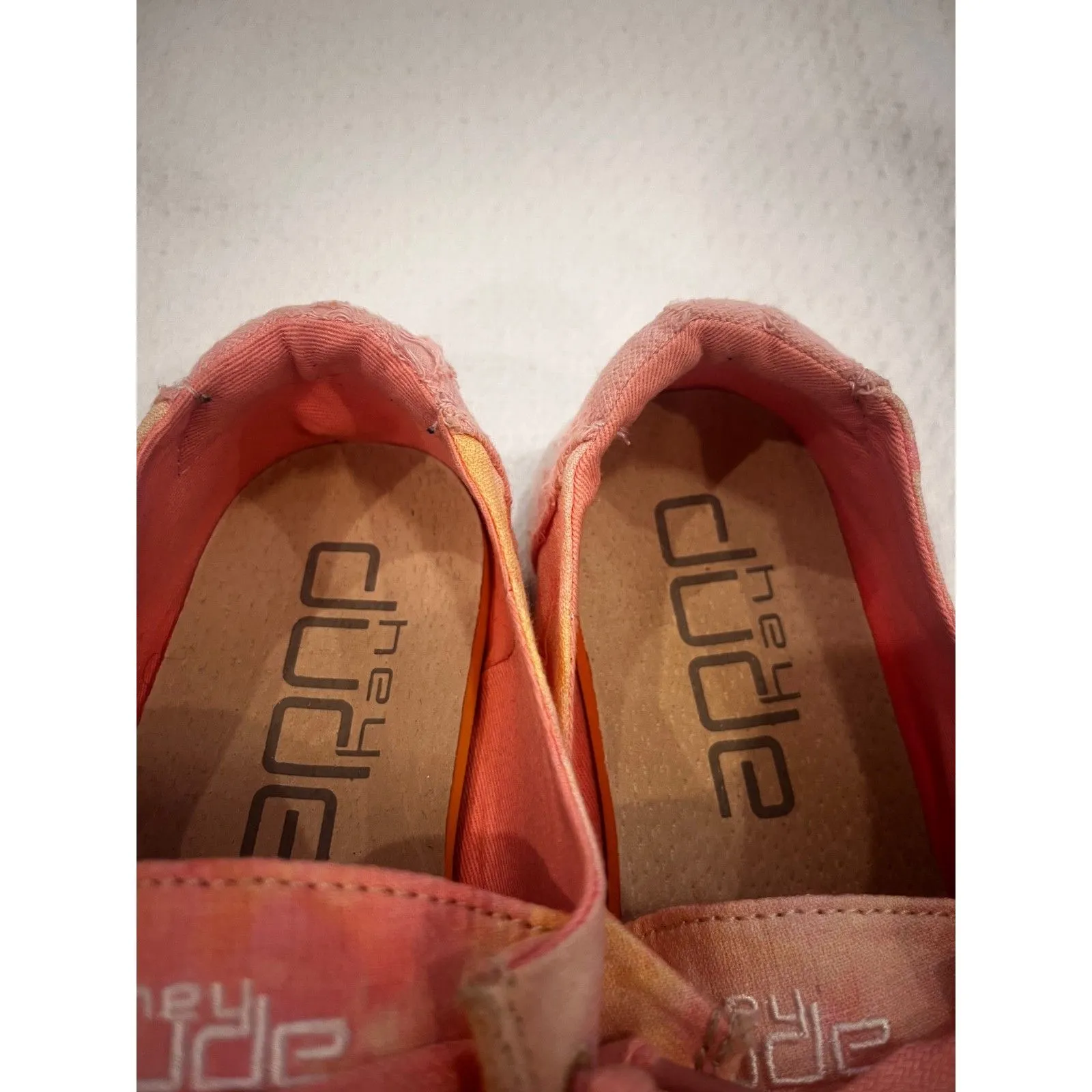 Hey Dude Wendy Tie Dye Lemon Ombre Pink Yellow Shoes Women’s Size 10 - Image 9