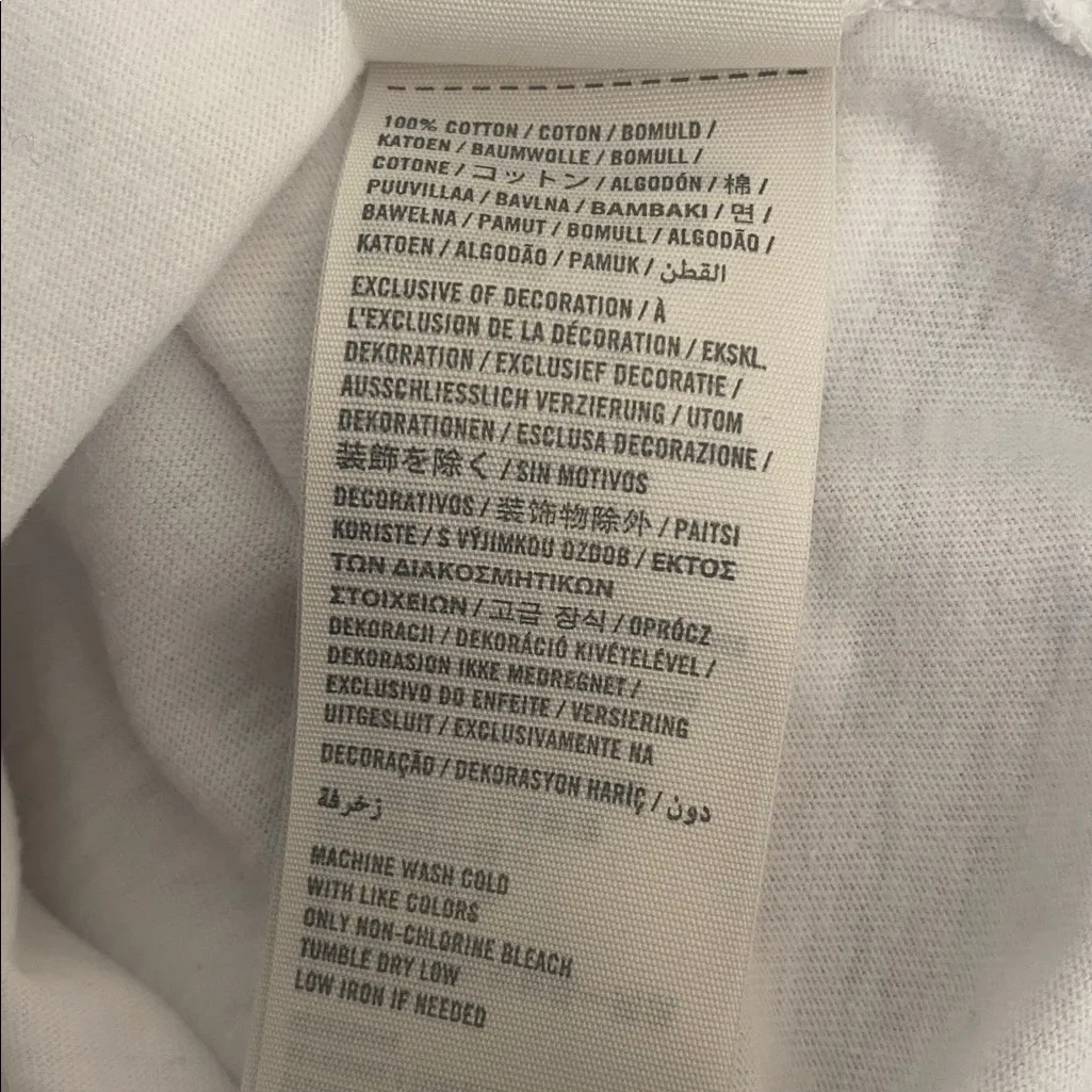 Abercrombie & Fitch 3/4” Sleeve Gray & White jersey tee size small vintage Y2K - Image 6