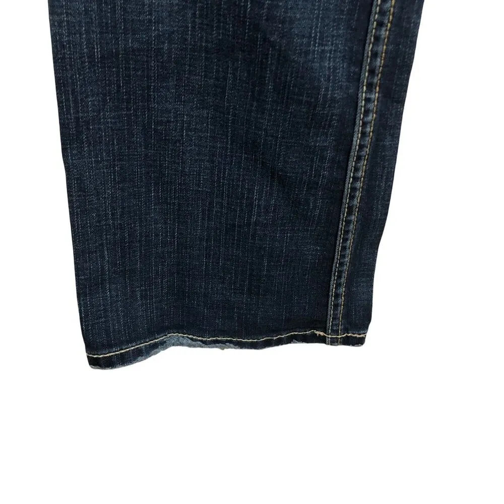 BKE Denim Libby Stretch Bootcut Jeans Womens Distressed Dark Wash Size 26 x 33.5 - Image 3