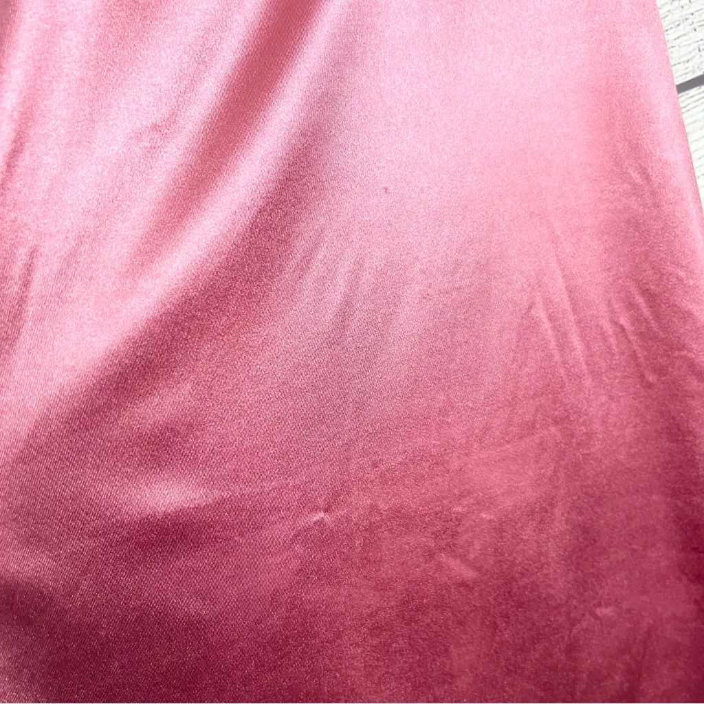 Windsor Pink Satin Draped Mini Party Dress Size Large - Image 9