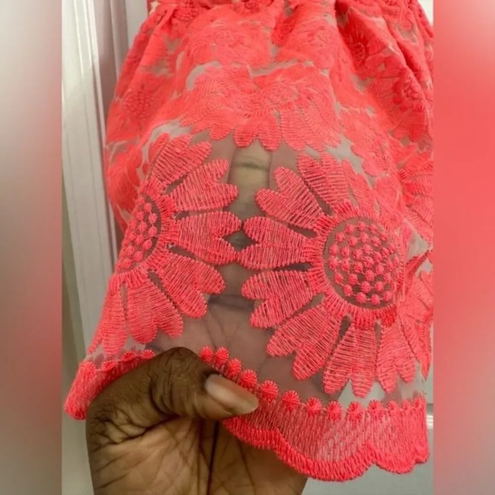 Trixxi Floral Print Lace Dress Sweetheart Neck Keyhole Back Strapless Sz 3 NWT - Image 5