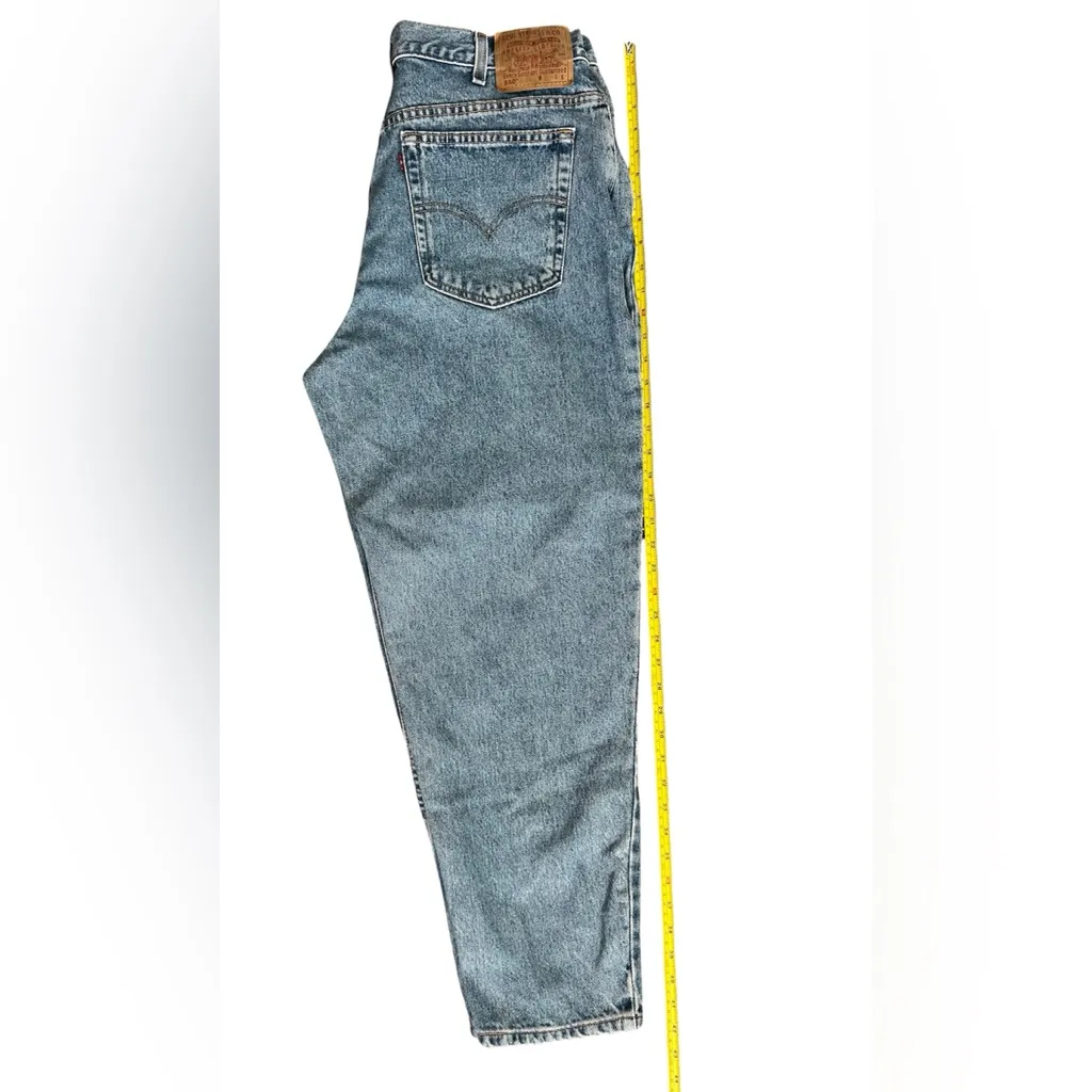 Vintage 2002 Levi’s 550 Relaxed Fit Tapered Leg Jeans Light Wash Y2K Plus Sz 18S - Image 9
