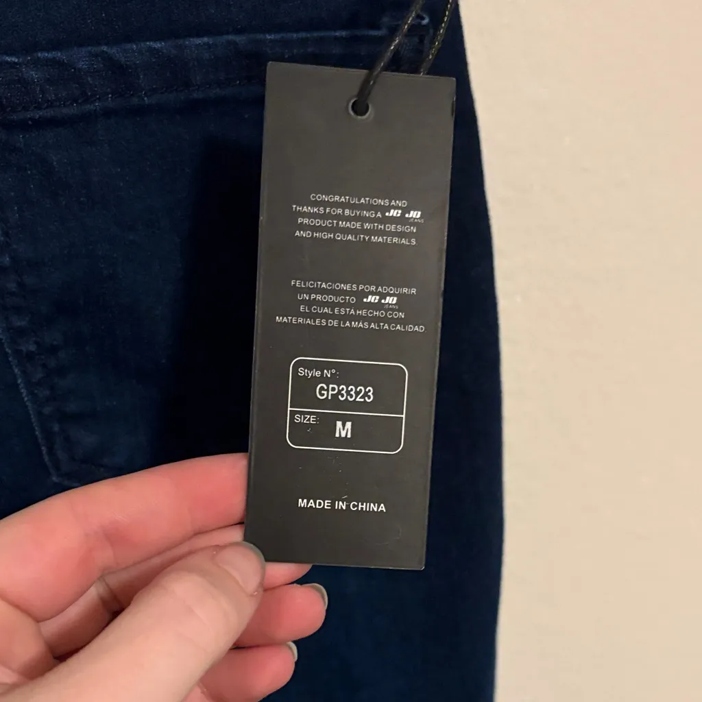 NWT JCJQ Jeans High Waisted Bellbottom Jeans Blue Size M - Image 4