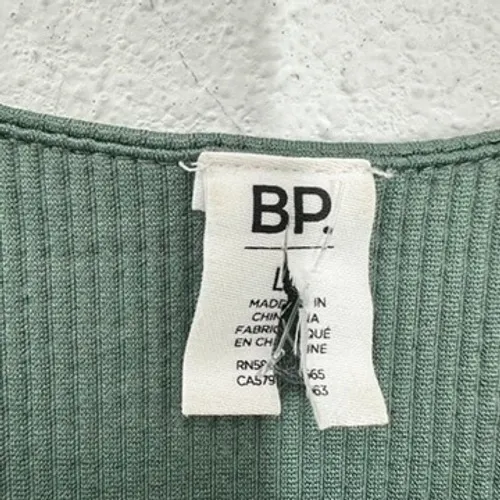 BP Ribbed‎ Tank Top Bodysuit Green Racerback Sleeveless Casual Women's Size L - Image 3