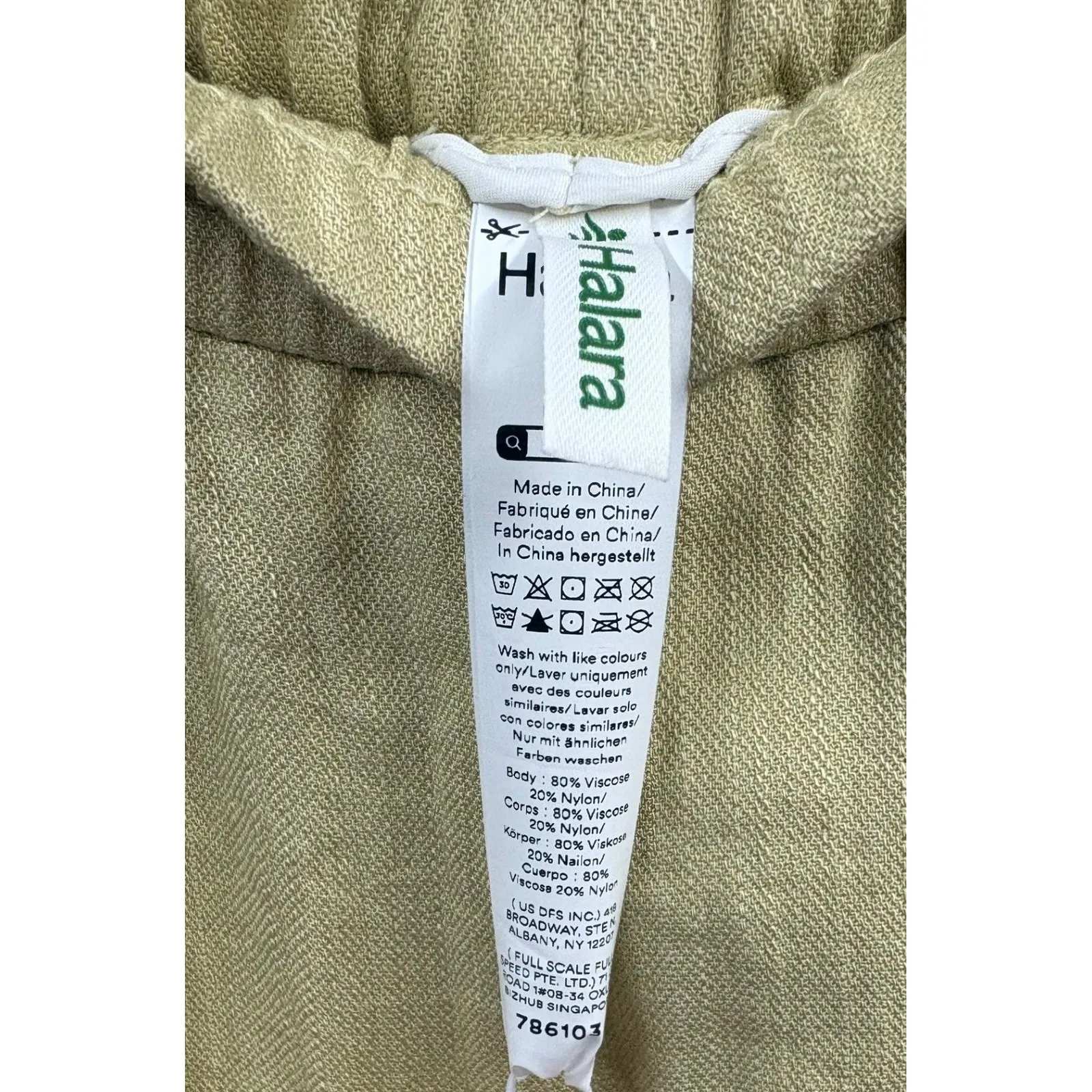 Halara Women's High Waisted Wide Leg Casual Costal Travel Resort Pants L - Image 3