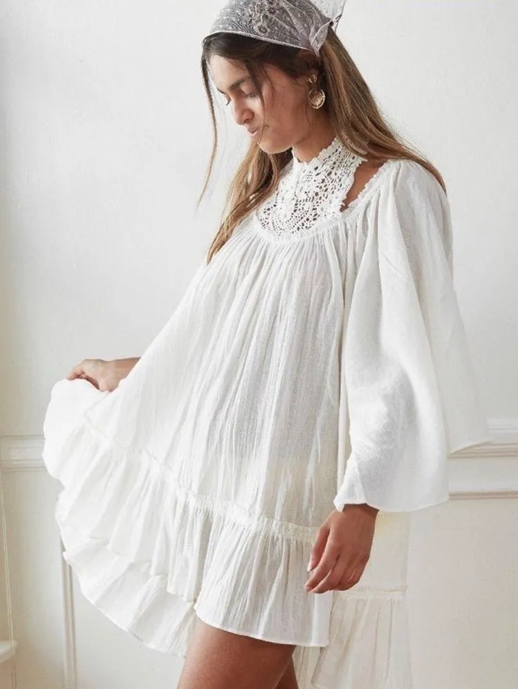 Free People Giving Us Sass Tunic Ivory - Image 2