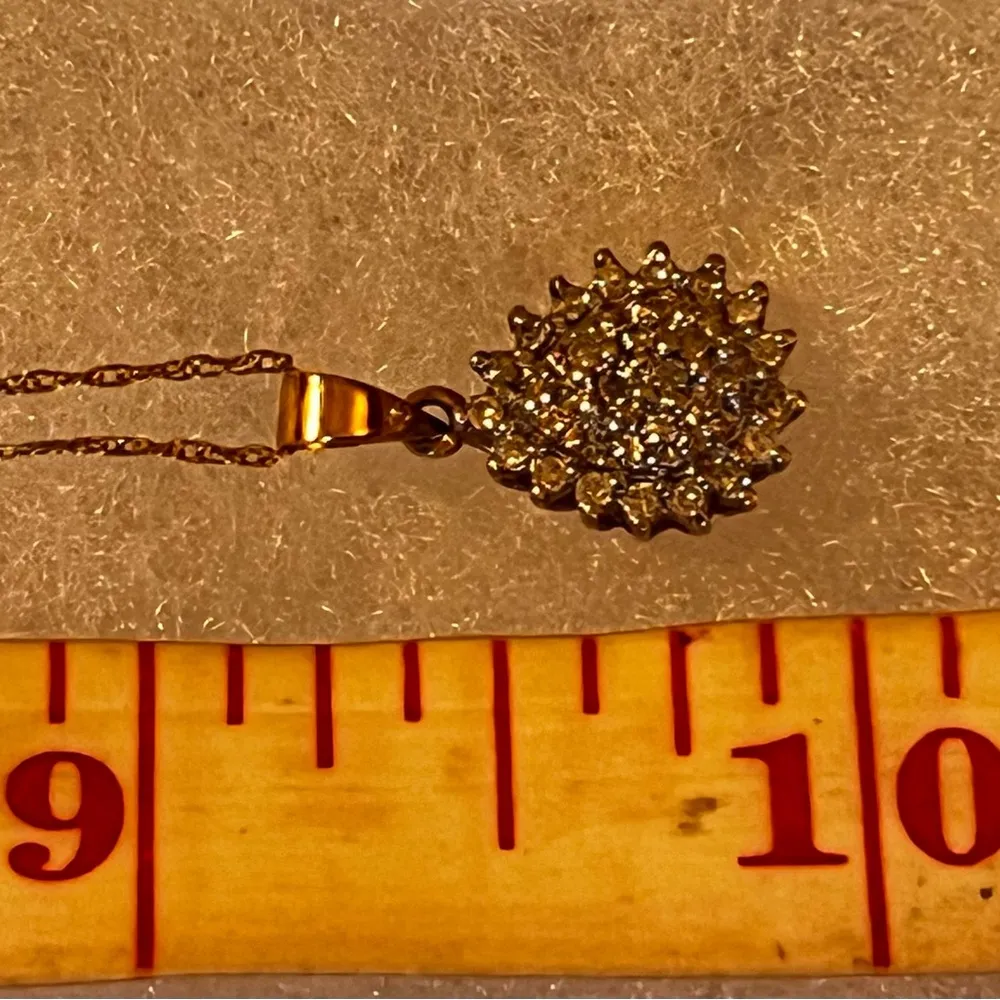 10K Gold Diamond Teardrop Pendant Necklace - Image 16