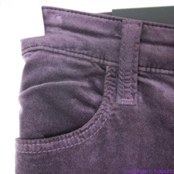NEW J Brand Maria High Rise Skinny Velveteen Jeans In Aubergine,‎ 24 - Image 17