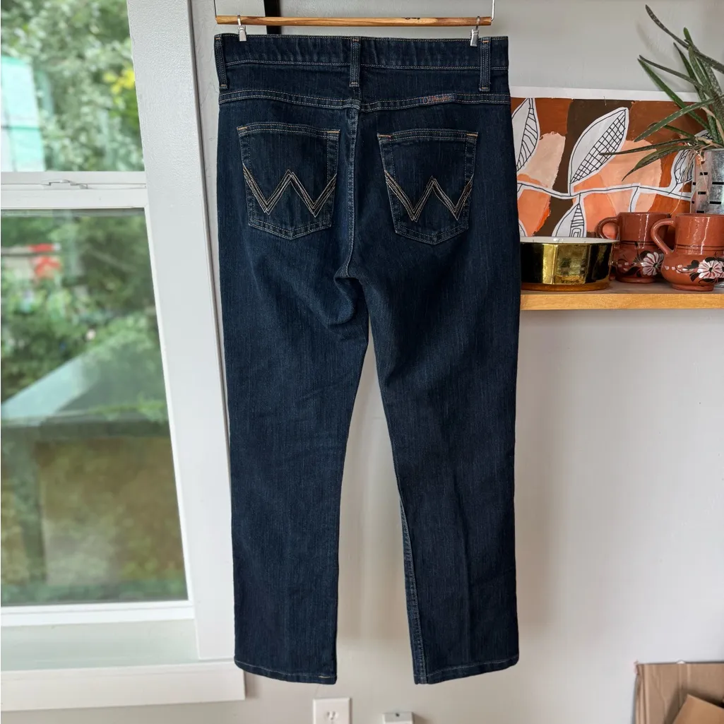 Wrangler Q-Baby Dark Rinse Bootcut Denim Jeans Size 7/8 x 32 - Image 13