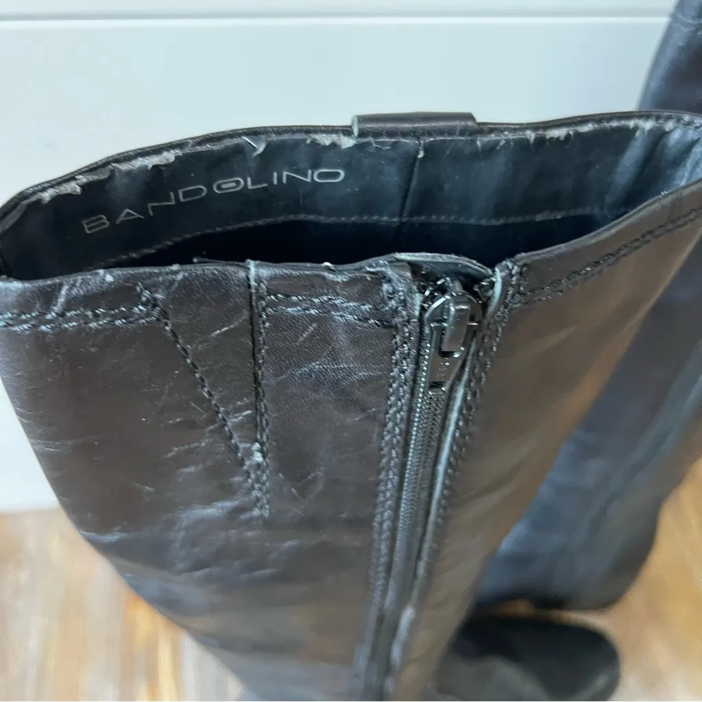 Bandolino Women's Jordana Tall Black Leather Boot Size 7 #260104 - Image 8