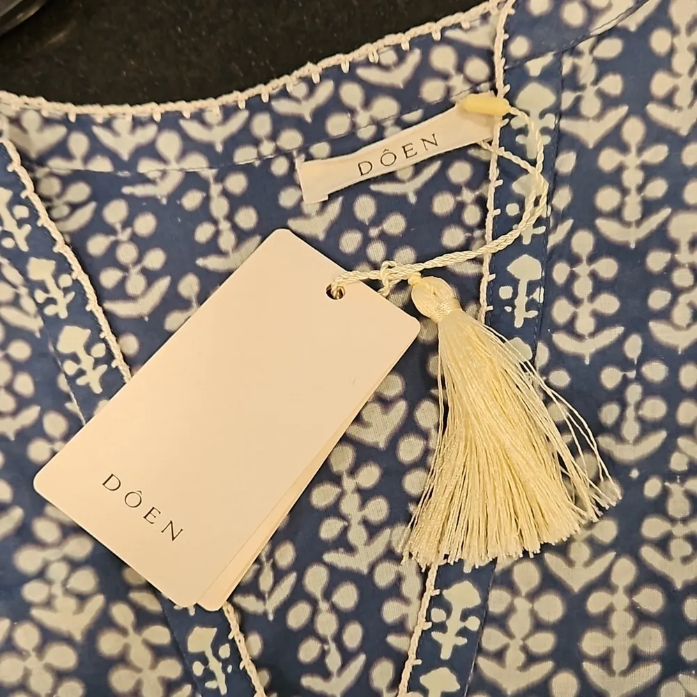 💕DOEN💕 Suri Top ~ Soledad Bloom Blue XL NWT - Image 13