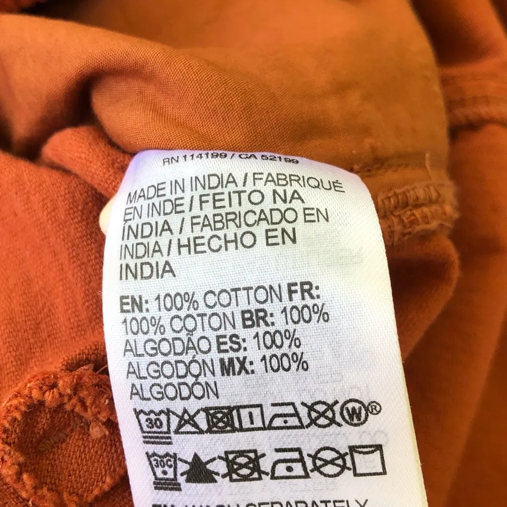 Roxy Silent Days Rust Corduroy Skirt M - Image 9