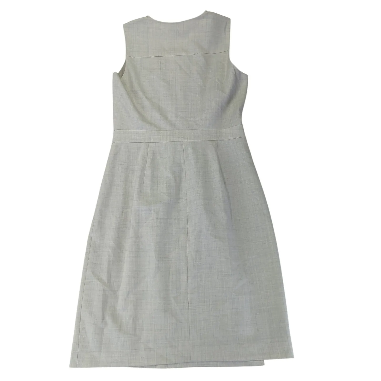 J.CREW Wrap Dress Super 120s 100% Wool‎ Sleeveless Dress B8169 Women's 6 Snaps - Image 2