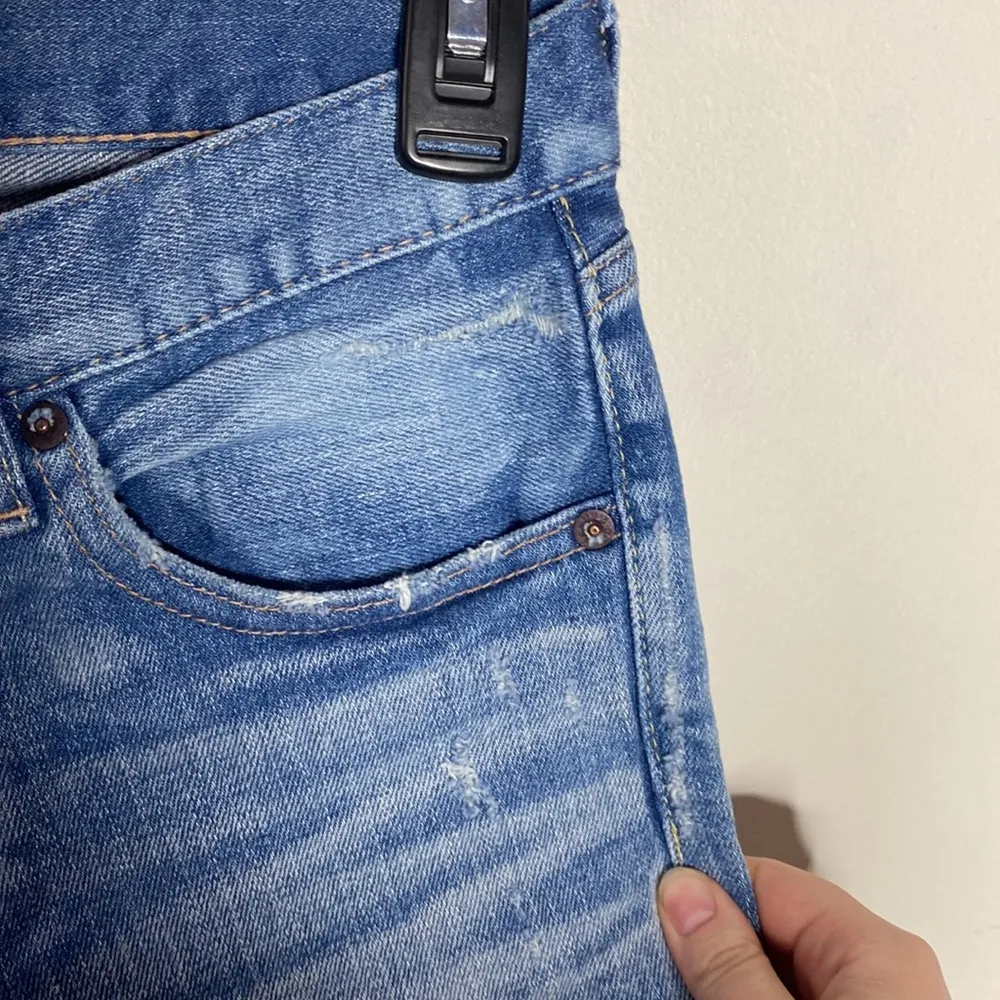 Moussy Vintage Diana Distressed Cropped Skinny Jeans with Fringed Hem size 25 - Image 12