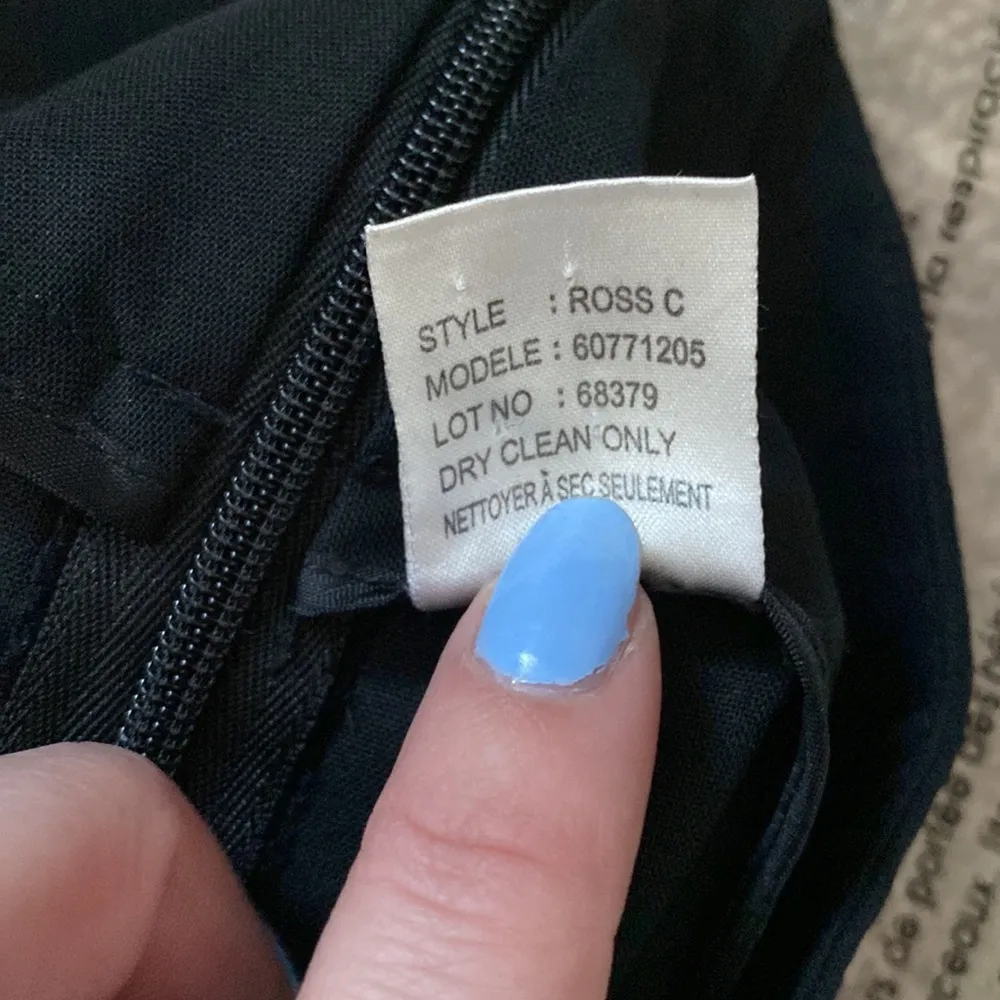 Theory Cropped Slim Leg Black Tuxedo Waist Trouser Pant Size 2 - Image 8