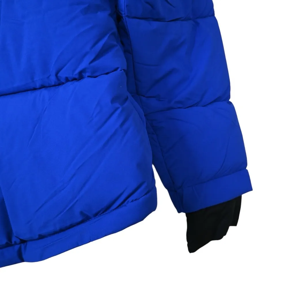 BCBGeneration Womens L Colorblock Hooded Puffer Jacket in Cobalt with Black NEW - Image 7