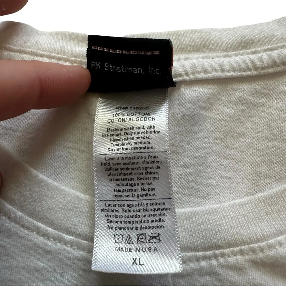 White Short Sleeve Patriotic American Flag T Shirt Extra Large - Image 6